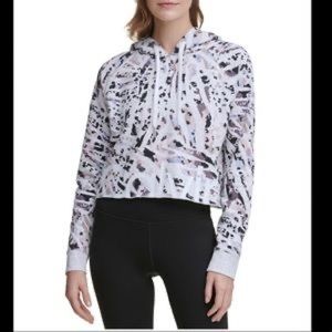 Calvin Klein crop top hoodie long sleeve size L womens